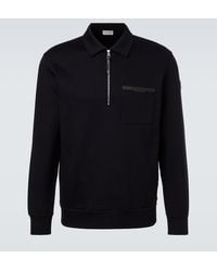 Moncler - Cotton-Blend Half-Zip Sweater - Lyst