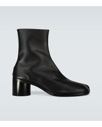 Maison Margiela Tabi Leather Boots - Black