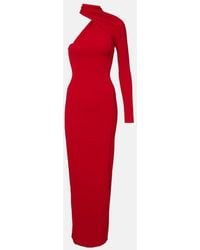 Courreges - Vestido Largo Asimetrico De Crepe - Lyst