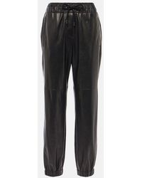 Brunello Cucinelli - Leather Straight Pants - Lyst