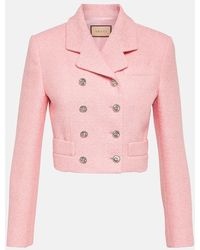 Gucci - Giacca cropped in tweed con pailettes - Lyst