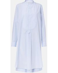 Bottega Veneta - Hemdblusenkleid Aus Baumwolle - Lyst