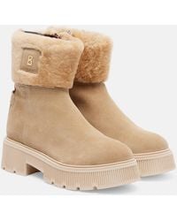 Bogner - Turin 6 Shearling-Trimmed Suede Ankle Boots - Lyst