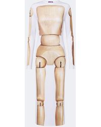 Jean Paul Gaultier - Trompe L'Oil Jersey Midi Dress - Lyst