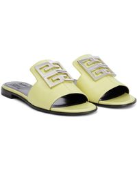 Givenchy 4g Leather Sandals - Yellow