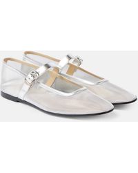 Le Monde Beryl - Leather-Trimmed Mesh Ballet Flats - Lyst