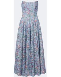 Markarian - Embroidered Floral Bustier Cocktail Dress - Lyst