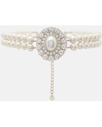 Self-Portrait - Collier En Perles A Cristaux - Lyst