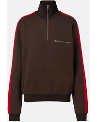 Maison Margiela - Cotton-Blend Jersey Half-Zip Sweatshirt - Lyst