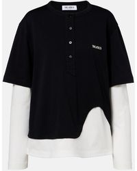 The Attico - Layered Cotton Jersey T-Shirt - Lyst