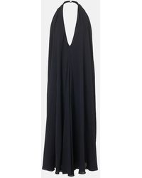 Jacquemus - Norma Draped Open-Back Crepe Maxi Dress - Lyst