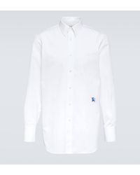 Burberry - Whit Poplin Shirt - Lyst
