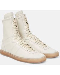 Lemaire - Linoleum Boxing Leather Sneakers - Lyst