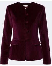 Posse - Maria Cotton Velvet Jacket - Lyst