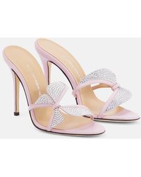 Alessandra Rich - Butterfly Crystal-embellished Sandals - Lyst