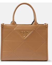 Prada - Symbole Mini Leather Tote Bag - Lyst