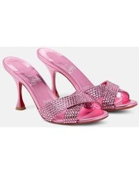 Christian Louboutin - Mariza Is Back Embellished Suede Mules - Lyst