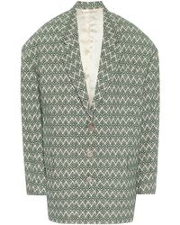 Acne Studios Blazer en jacquard de coton mélangé - Vert