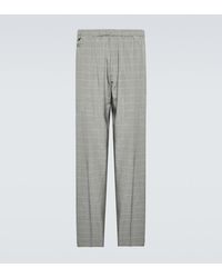 Undercover - Checked Silk-Blend Pants - Lyst