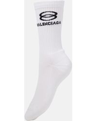 Balenciaga Socken Unity aus Baumwoll-Jersey - Weiß