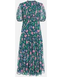 Diane von Furstenberg - Blossom Floral Chiffon Midi Dress - Lyst