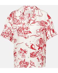 Asceno - Pragua Printed Silk Twill Shirt - Lyst