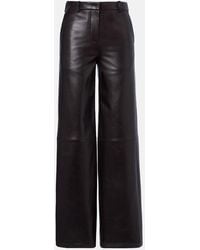 Nour Hammour - Coda Leather Wide-Leg Pants - Lyst