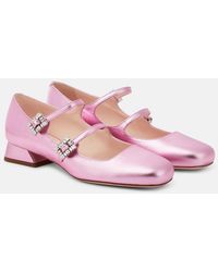 Roger Vivier - Mini Tres Vivier Leather Mary Jane Pumps - Lyst