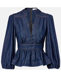 Zimmermann - Awaken Denim Blouse - Lyst