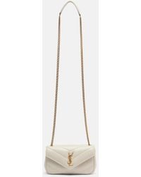 Saint Laurent - Schultertasche Lou Lou Mini Aus Leder - Lyst