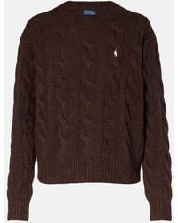 Polo Ralph Lauren - Cable-Knit Wool And Cashmere Sweater - Lyst