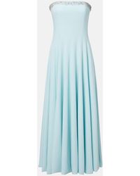 Costarellos - Aldina Crystal-Embellished Crepe Midi Dress - Lyst