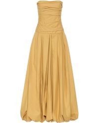 Khaite Maxikleid Ingrid aus Baumwoll-Twill - Gelb