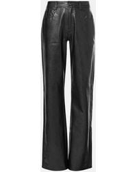 7 For All Mankind - Gerade High-Rise-Hose Tess Aus Lederimitat - Lyst