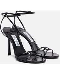 Jimmy Choo - Leo 100 Leather Sandals - Lyst