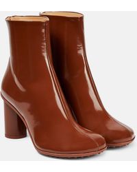 Bottega Veneta - Patent Leather Ankle Boots - Lyst