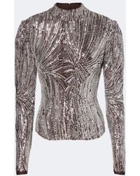 Rabanne - Top A Sequins - Lyst