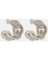 Dolce & Gabbana - Dg Crystal-Embellished Hoop Earrings - Lyst