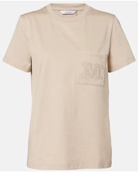 Max Mara - Monogram Cotton Jersey T-Shirt - Lyst