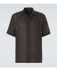 Brioni - Printed Linen Bowling Shirt - Lyst