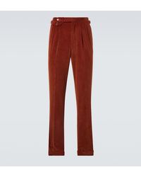 dunhill - Cotton And Silk Corduroy Pants - Lyst