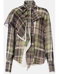 Acne Studios - Trompe L'Oeil Tie-Neck Silk Blouse - Lyst