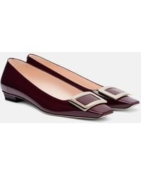 Roger Vivier - Belle Vivier Patent Leather Ballet Flats - Lyst