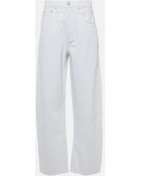 FRAME - Long Barrel High-Rise Barrel-Leg Jeans - Lyst