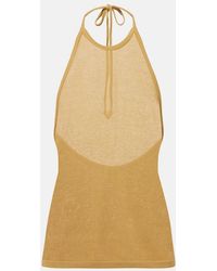 Lemaire - Knitted Halterneck Cotton Top - Lyst