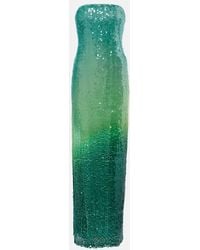 Jonathan Simkhai - Robe Longue Translucent A Sequins - Lyst