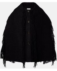 TOTEME - Fringed Scarf-Detail Wool-Blend Jacket - Lyst