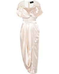 Simone Rocha Midikleid aus Seidensatin - Mehrfarbig