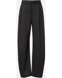 Brunello Cucinelli - Virgin Wool Wide-Leg Pants - Lyst