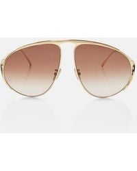 Loewe - Hillock Aviator Sunglasses - Lyst